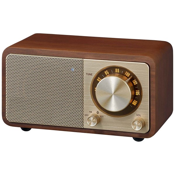 Sangean wr-7 cerezo radio analógica sobremesa fm bluetooth batería li-ion recargable